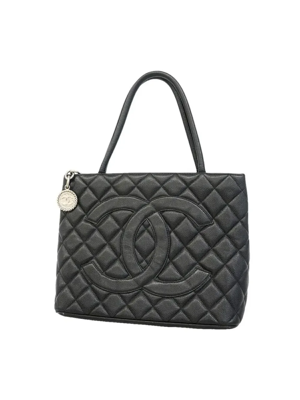 Chanel Medallion Tote Quilted Caviar #342112C19B